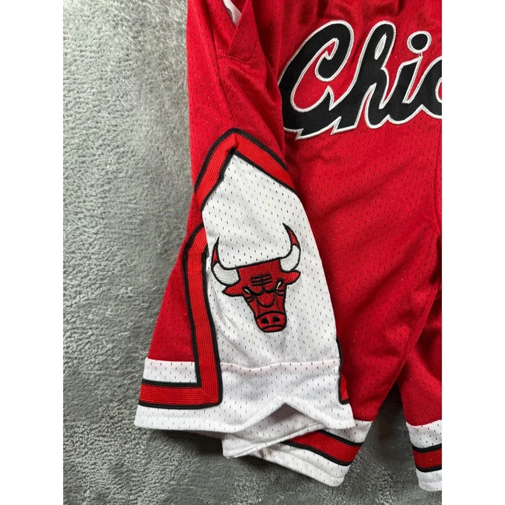 Chicago Bulls Shorts Mens S Just Don 1997-98 NBA Red Mesh Made USA